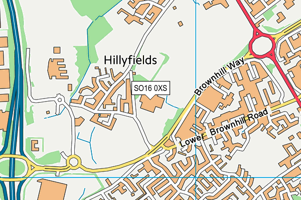 SO16 0XS map - OS VectorMap District (Ordnance Survey) SO16 0XS map - OS VectorMap District (Ordnance Survey)