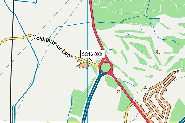 SO16 0XX map - OS VectorMap District (Ordnance Survey) SO16 0XX map - OS VectorMap District (Ordnance Survey)