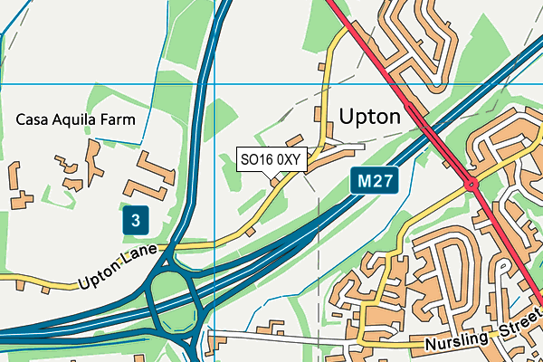 SO16 0XY map - OS VectorMap District (Ordnance Survey) SO16 0XY map - OS VectorMap District (Ordnance Survey)