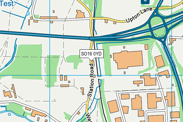 SO16 0YD map - OS VectorMap District (Ordnance Survey) SO16 0YD map - OS VectorMap District (Ordnance Survey)
