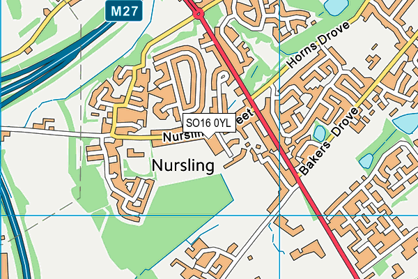 SO16 0YL map - OS VectorMap District (Ordnance Survey) SO16 0YL map - OS VectorMap District (Ordnance Survey)