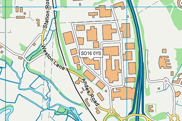 SO16 0YS map - OS VectorMap District (Ordnance Survey) SO16 0YS map - OS VectorMap District (Ordnance Survey)