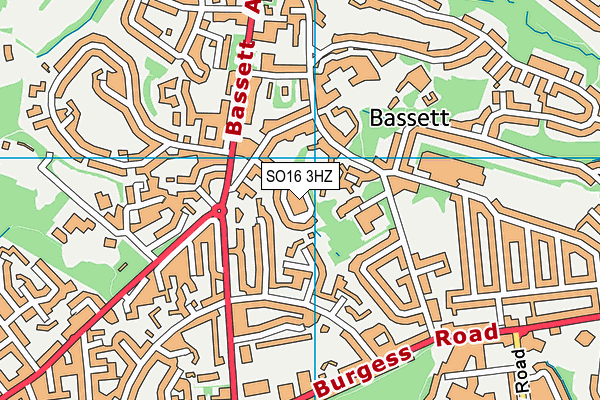 SO16 3HZ map - OS VectorMap District (Ordnance Survey) SO16 3HZ map - OS VectorMap District (Ordnance Survey)