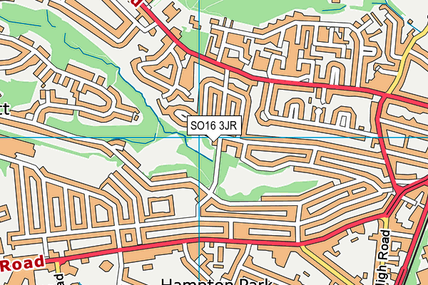 SO16 3JR map - OS VectorMap District (Ordnance Survey) SO16 3JR map - OS VectorMap District (Ordnance Survey)