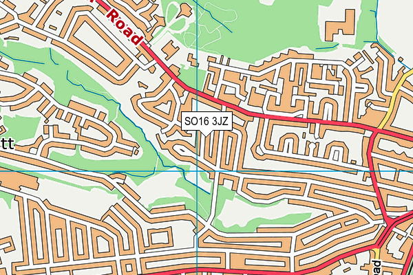 SO16 3JZ map - OS VectorMap District (Ordnance Survey) SO16 3JZ map - OS VectorMap District (Ordnance Survey)