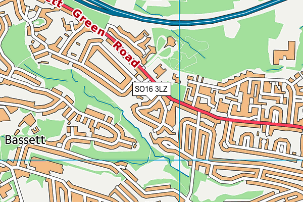 SO16 3LZ map - OS VectorMap District (Ordnance Survey) SO16 3LZ map - OS VectorMap District (Ordnance Survey)