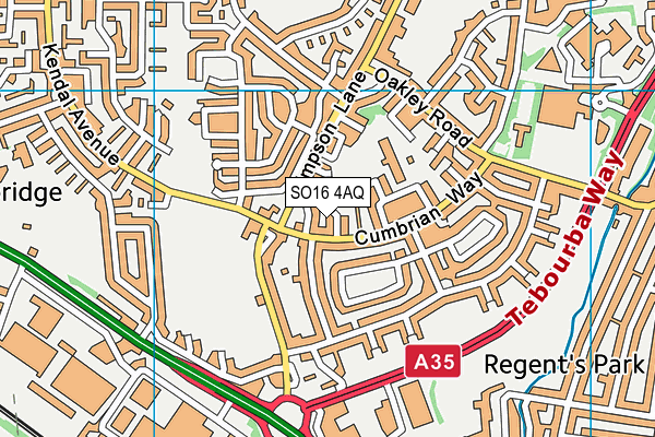 SO16 4AQ map - OS VectorMap District (Ordnance Survey) SO16 4AQ map - OS VectorMap District (Ordnance Survey)