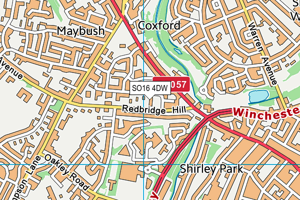 SO16 4DW map - OS VectorMap District (Ordnance Survey) SO16 4DW map - OS VectorMap District (Ordnance Survey)