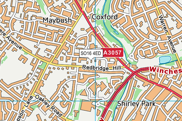 SO16 4ED map - OS VectorMap District (Ordnance Survey) SO16 4ED map - OS VectorMap District (Ordnance Survey)