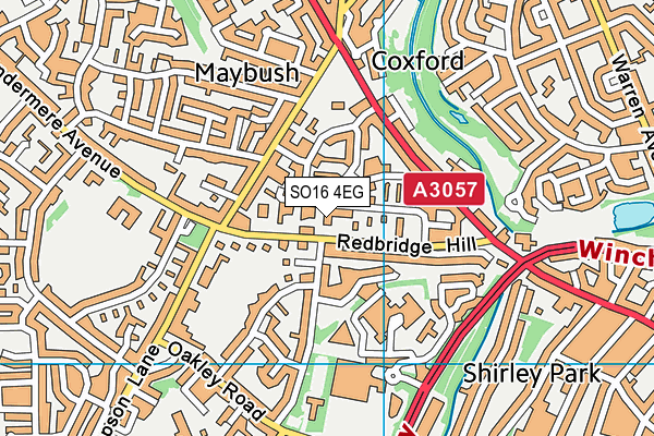SO16 4EG map - OS VectorMap District (Ordnance Survey) SO16 4EG map - OS VectorMap District (Ordnance Survey)