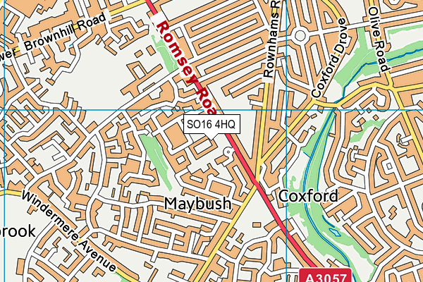 SO16 4HQ map - OS VectorMap District (Ordnance Survey) SO16 4HQ map - OS VectorMap District (Ordnance Survey)
