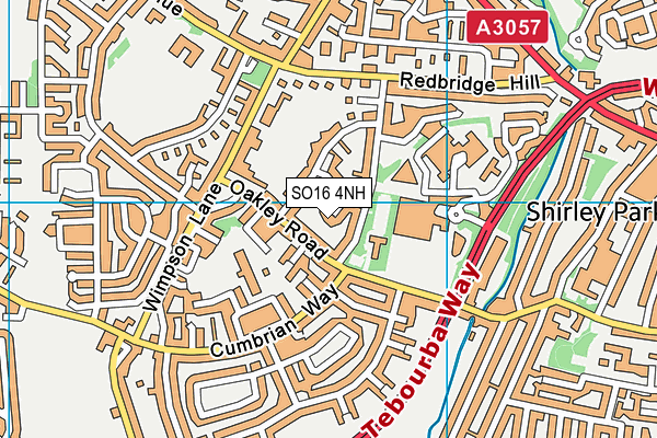 SO16 4NH map - OS VectorMap District (Ordnance Survey) SO16 4NH map - OS VectorMap District (Ordnance Survey)