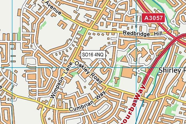 SO16 4NQ map - OS VectorMap District (Ordnance Survey) SO16 4NQ map - OS VectorMap District (Ordnance Survey)