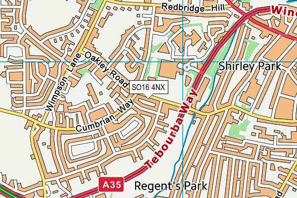 SO16 4NX map - OS VectorMap District (Ordnance Survey) SO16 4NX map - OS VectorMap District (Ordnance Survey)