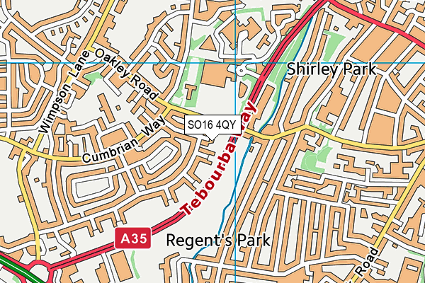 SO16 4QY map - OS VectorMap District (Ordnance Survey) SO16 4QY map - OS VectorMap District (Ordnance Survey)