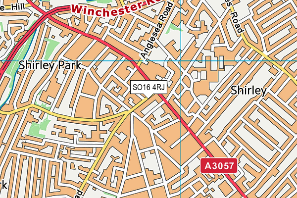 SO16 4RJ map - OS VectorMap District (Ordnance Survey) SO16 4RJ map - OS VectorMap District (Ordnance Survey)