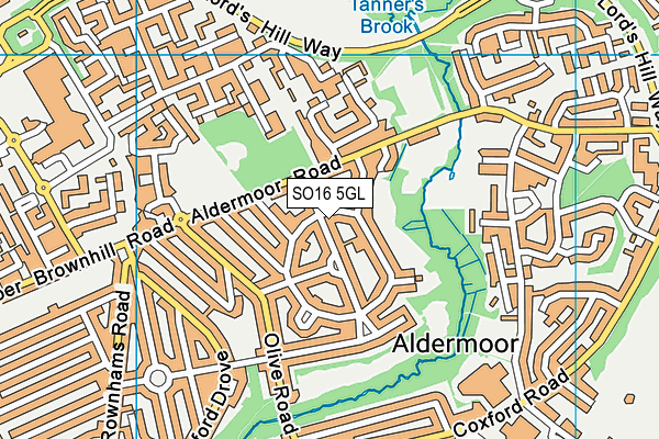 SO16 5GL map - OS VectorMap District (Ordnance Survey) SO16 5GL map - OS VectorMap District (Ordnance Survey)