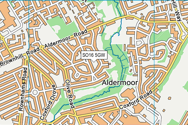 SO16 5GW map - OS VectorMap District (Ordnance Survey) SO16 5GW map - OS VectorMap District (Ordnance Survey)