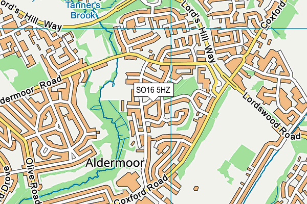 SO16 5HZ map - OS VectorMap District (Ordnance Survey) SO16 5HZ map - OS VectorMap District (Ordnance Survey)