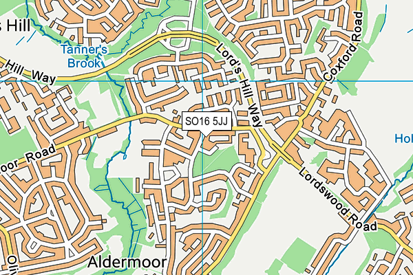 SO16 5JJ map - OS VectorMap District (Ordnance Survey) SO16 5JJ map - OS VectorMap District (Ordnance Survey)