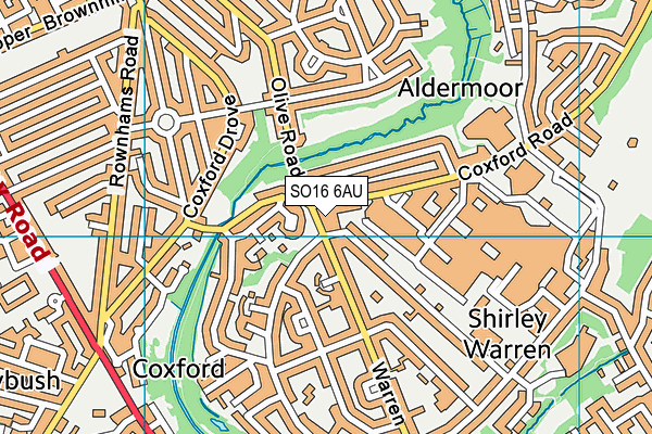 SO16 6AU map - OS VectorMap District (Ordnance Survey) SO16 6AU map - OS VectorMap District (Ordnance Survey)