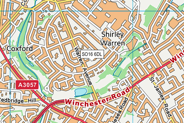 SO16 6DL map - OS VectorMap District (Ordnance Survey) SO16 6DL map - OS VectorMap District (Ordnance Survey)