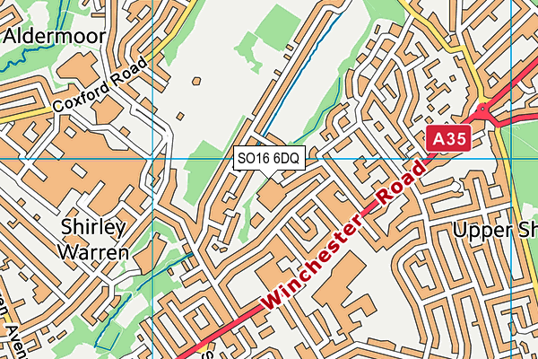 SO16 6DQ map - OS VectorMap District (Ordnance Survey) SO16 6DQ map - OS VectorMap District (Ordnance Survey)