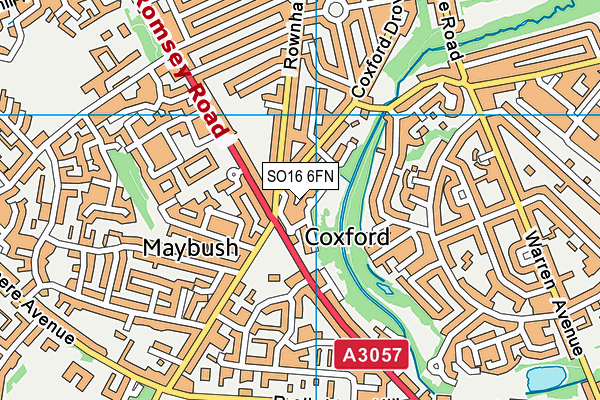 SO16 6FN map - OS VectorMap District (Ordnance Survey) SO16 6FN map - OS VectorMap District (Ordnance Survey)