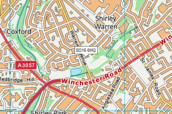 SO16 6HQ map - OS VectorMap District (Ordnance Survey) SO16 6HQ map - OS VectorMap District (Ordnance Survey)