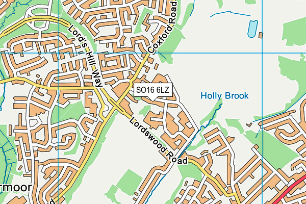 SO16 6LZ map - OS VectorMap District (Ordnance Survey) SO16 6LZ map - OS VectorMap District (Ordnance Survey)