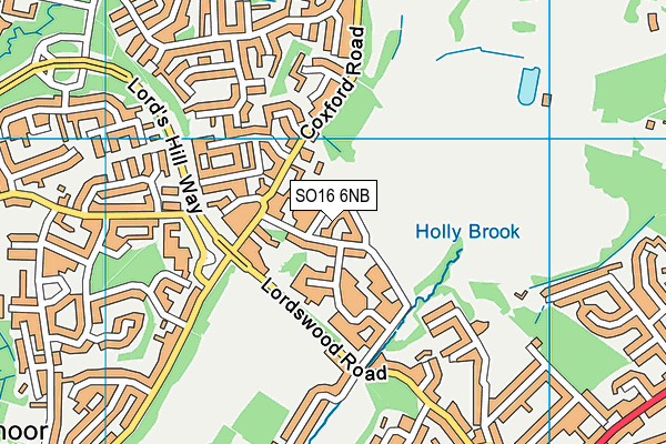 SO16 6NB map - OS VectorMap District (Ordnance Survey) SO16 6NB map - OS VectorMap District (Ordnance Survey)