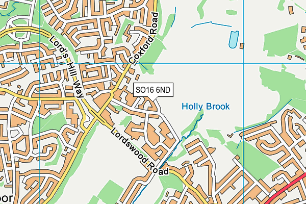 SO16 6ND map - OS VectorMap District (Ordnance Survey) SO16 6ND map - OS VectorMap District (Ordnance Survey)