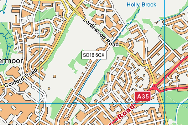 SO16 6QX map - OS VectorMap District (Ordnance Survey) SO16 6QX map - OS VectorMap District (Ordnance Survey)