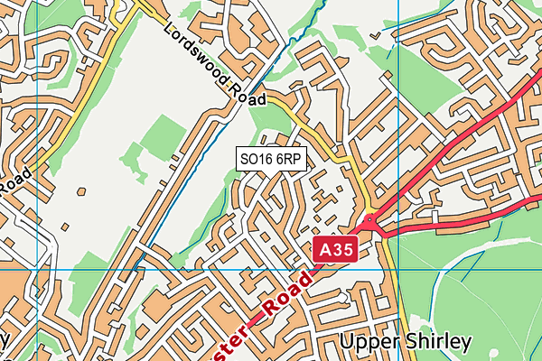 SO16 6RP map - OS VectorMap District (Ordnance Survey) SO16 6RP map - OS VectorMap District (Ordnance Survey)