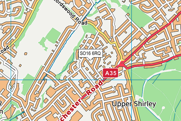 SO16 6RQ map - OS VectorMap District (Ordnance Survey) SO16 6RQ map - OS VectorMap District (Ordnance Survey)