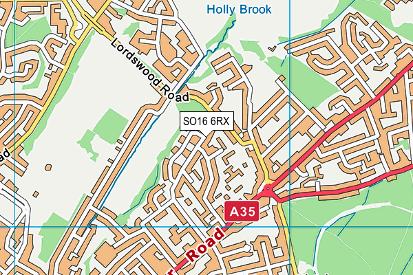 SO16 6RX map - OS VectorMap District (Ordnance Survey) SO16 6RX map - OS VectorMap District (Ordnance Survey)