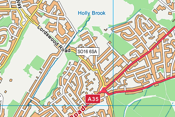 SO16 6SA map - OS VectorMap District (Ordnance Survey) SO16 6SA map - OS VectorMap District (Ordnance Survey)