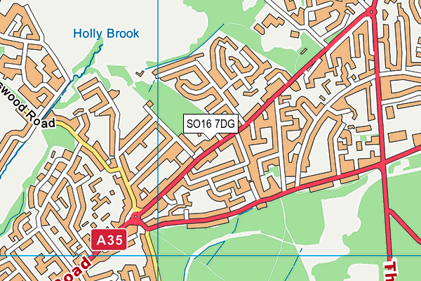 SO16 7DG map - OS VectorMap District (Ordnance Survey) SO16 7DG map - OS VectorMap District (Ordnance Survey)