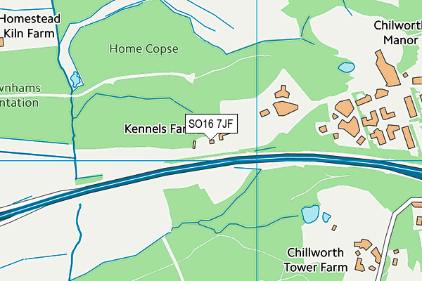 SO16 7JF map - OS VectorMap District (Ordnance Survey) SO16 7JF map - OS VectorMap District (Ordnance Survey)