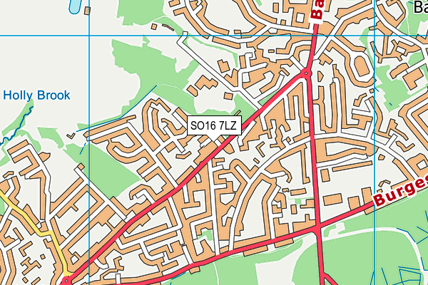 SO16 7LZ map - OS VectorMap District (Ordnance Survey) SO16 7LZ map - OS VectorMap District (Ordnance Survey)