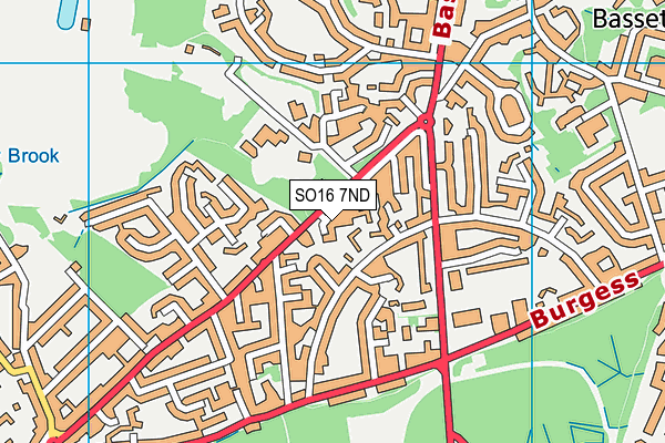 SO16 7ND map - OS VectorMap District (Ordnance Survey) SO16 7ND map - OS VectorMap District (Ordnance Survey)