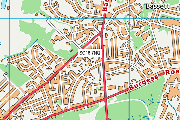 SO16 7NQ map - OS VectorMap District (Ordnance Survey) SO16 7NQ map - OS VectorMap District (Ordnance Survey)