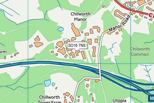 SO16 7NS map - OS VectorMap District (Ordnance Survey) SO16 7NS map - OS VectorMap District (Ordnance Survey)
