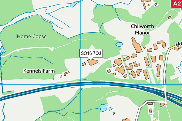 SO16 7QJ map - OS VectorMap District (Ordnance Survey) SO16 7QJ map - OS VectorMap District (Ordnance Survey)