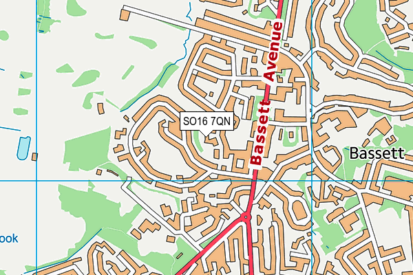 SO16 7QN map - OS VectorMap District (Ordnance Survey) SO16 7QN map - OS VectorMap District (Ordnance Survey)
