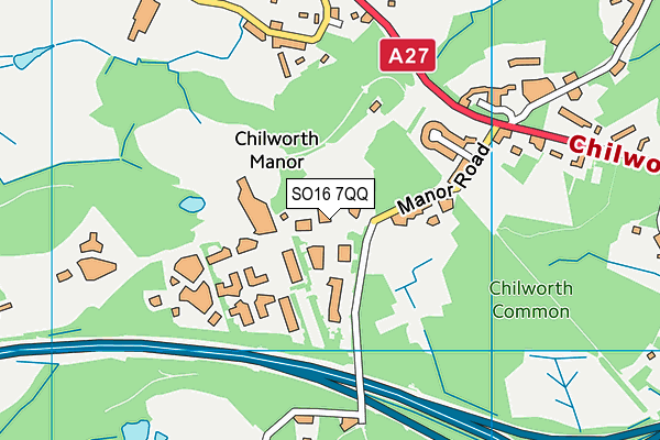 SO16 7QQ map - OS VectorMap District (Ordnance Survey)