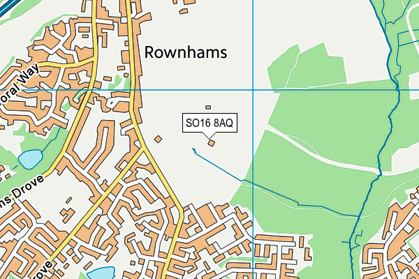 SO16 8AQ map - OS VectorMap District (Ordnance Survey)