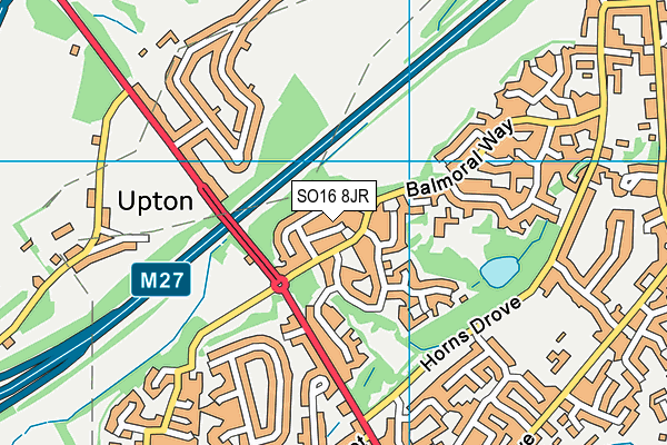 SO16 8JR map - OS VectorMap District (Ordnance Survey) SO16 8JR map - OS VectorMap District (Ordnance Survey)
