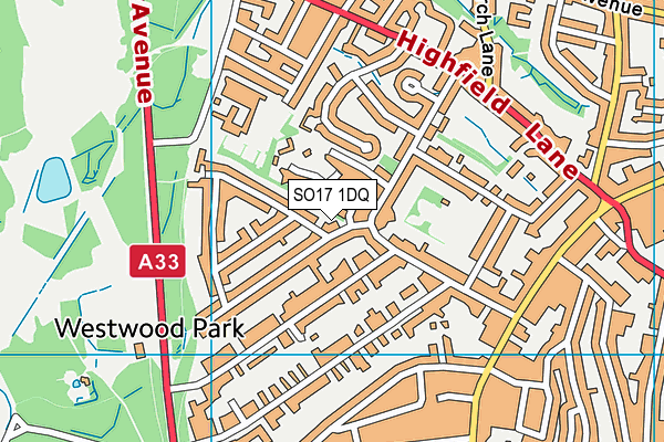 SO17 1DQ map - OS VectorMap District (Ordnance Survey) SO17 1DQ map - OS VectorMap District (Ordnance Survey)
