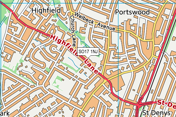 SO17 1NJ map - OS VectorMap District (Ordnance Survey) SO17 1NJ map - OS VectorMap District (Ordnance Survey)